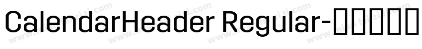 CalendarHeader Regular字体转换